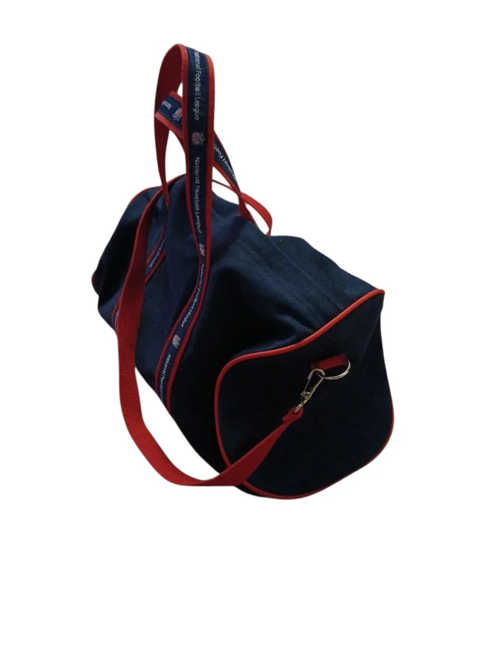 Vintage NFL Round Canvas Zip-Up Duffle Weekender Bag With Strap